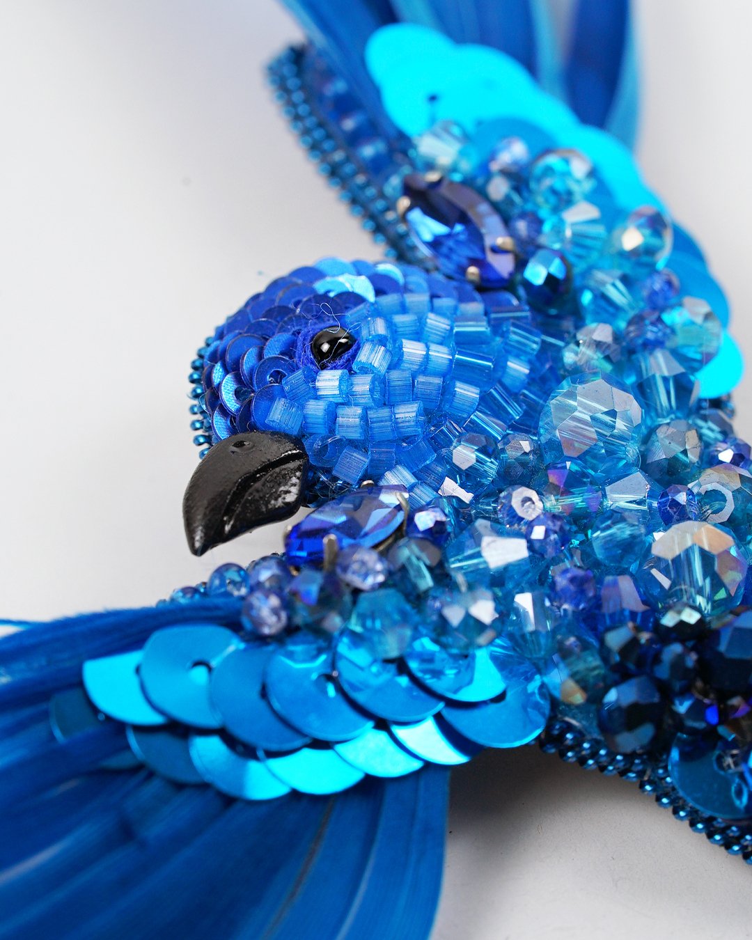 Aurora Bird Brooch - Aqua Blue - Image 7