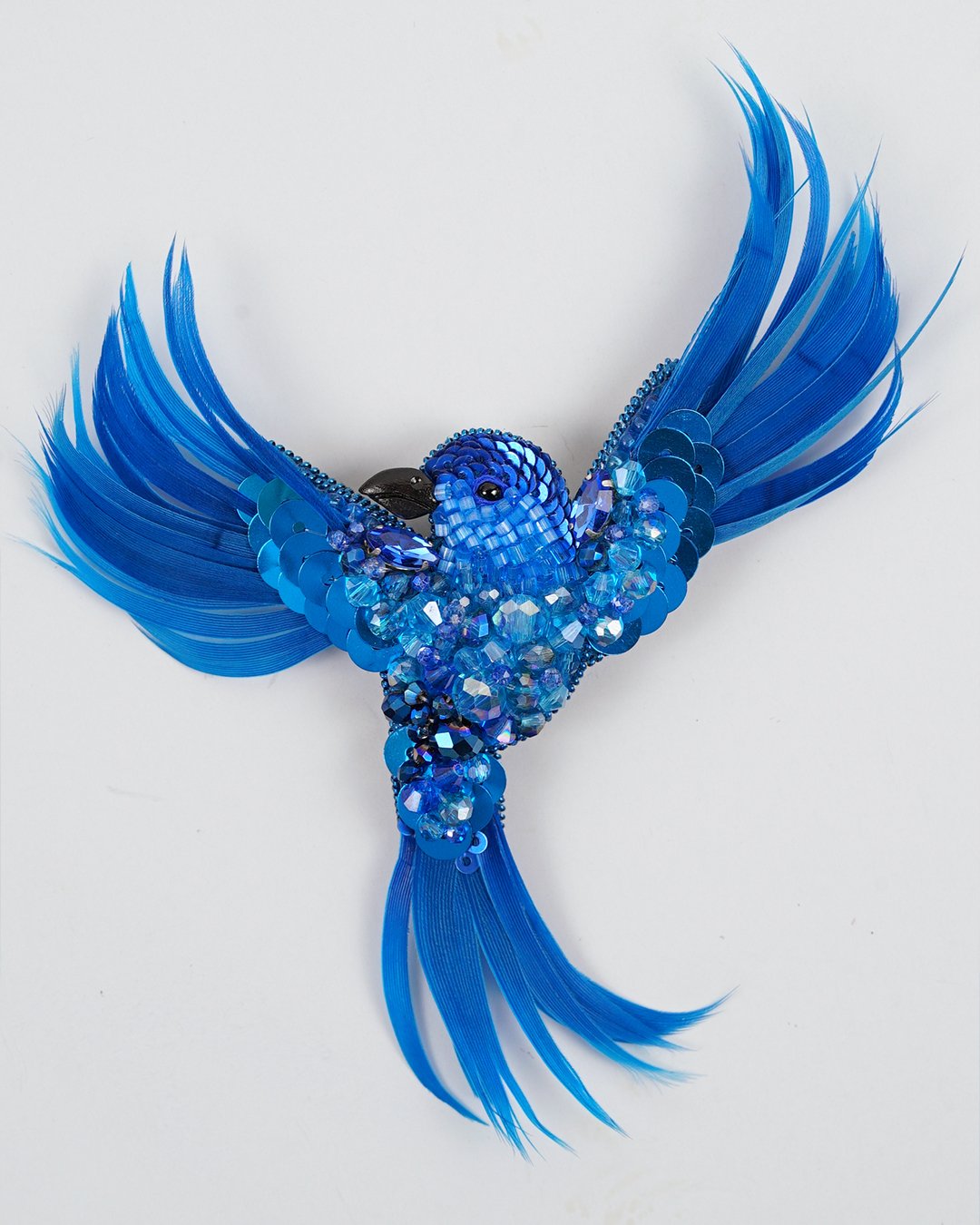 Aurora Bird Brooch - Aqua Blue - Image 10