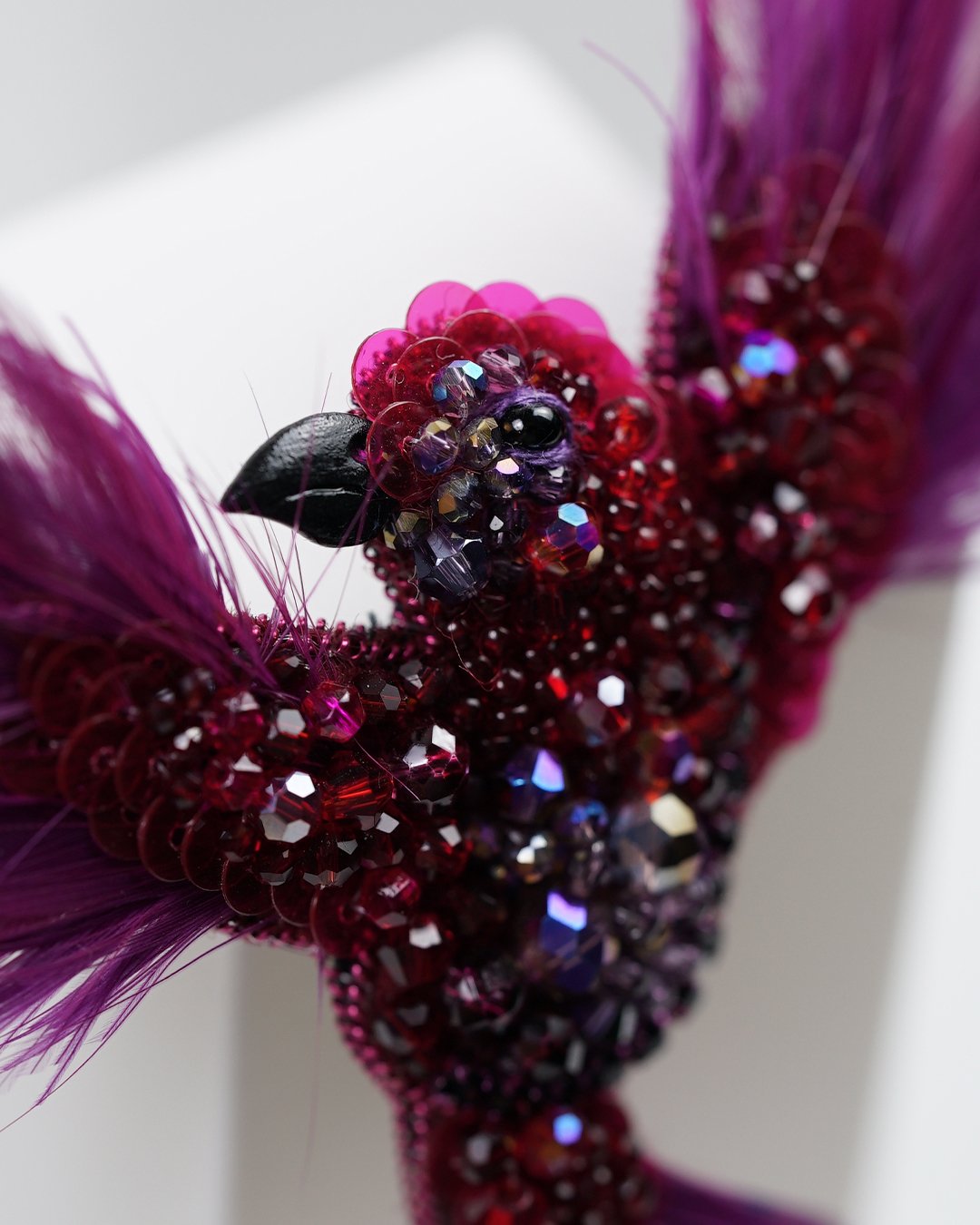 Aurora Bird Brooch – Deep Purple - Image 2