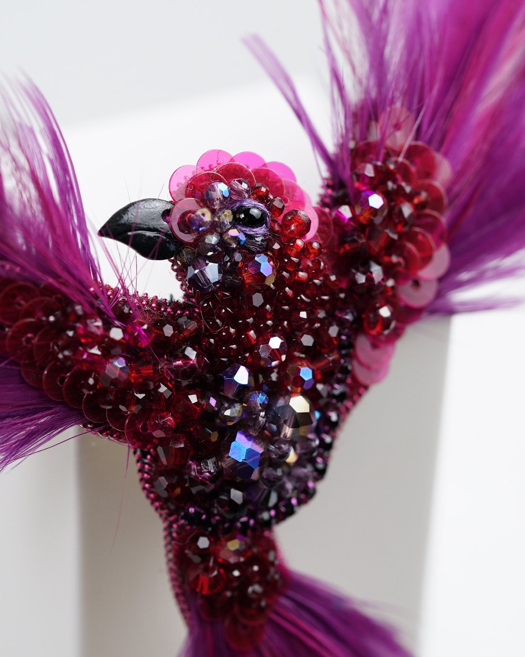 Aurora Bird Brooch – Deep Purple - Image 4