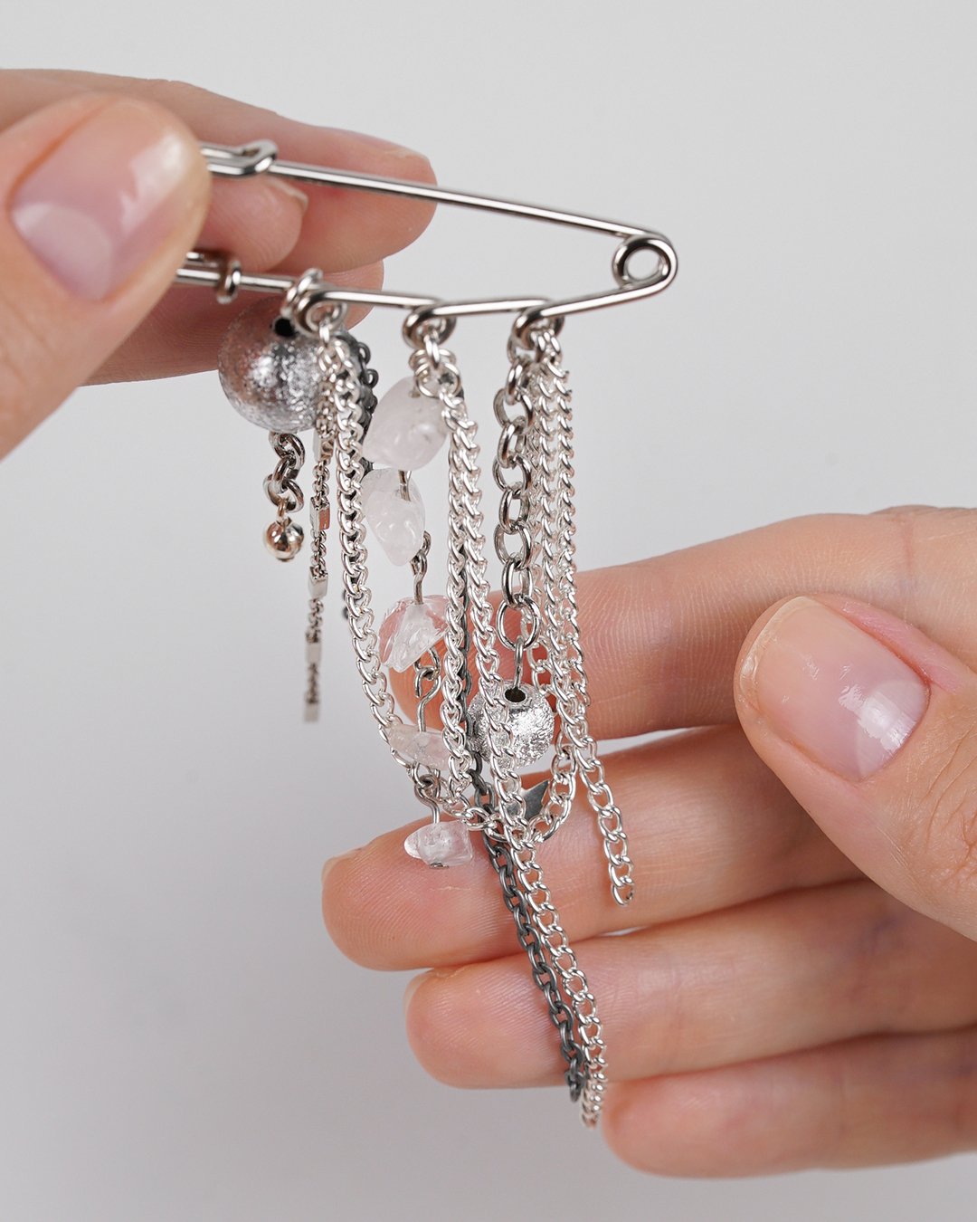 Handmade Silver Chain Pin - Image 3