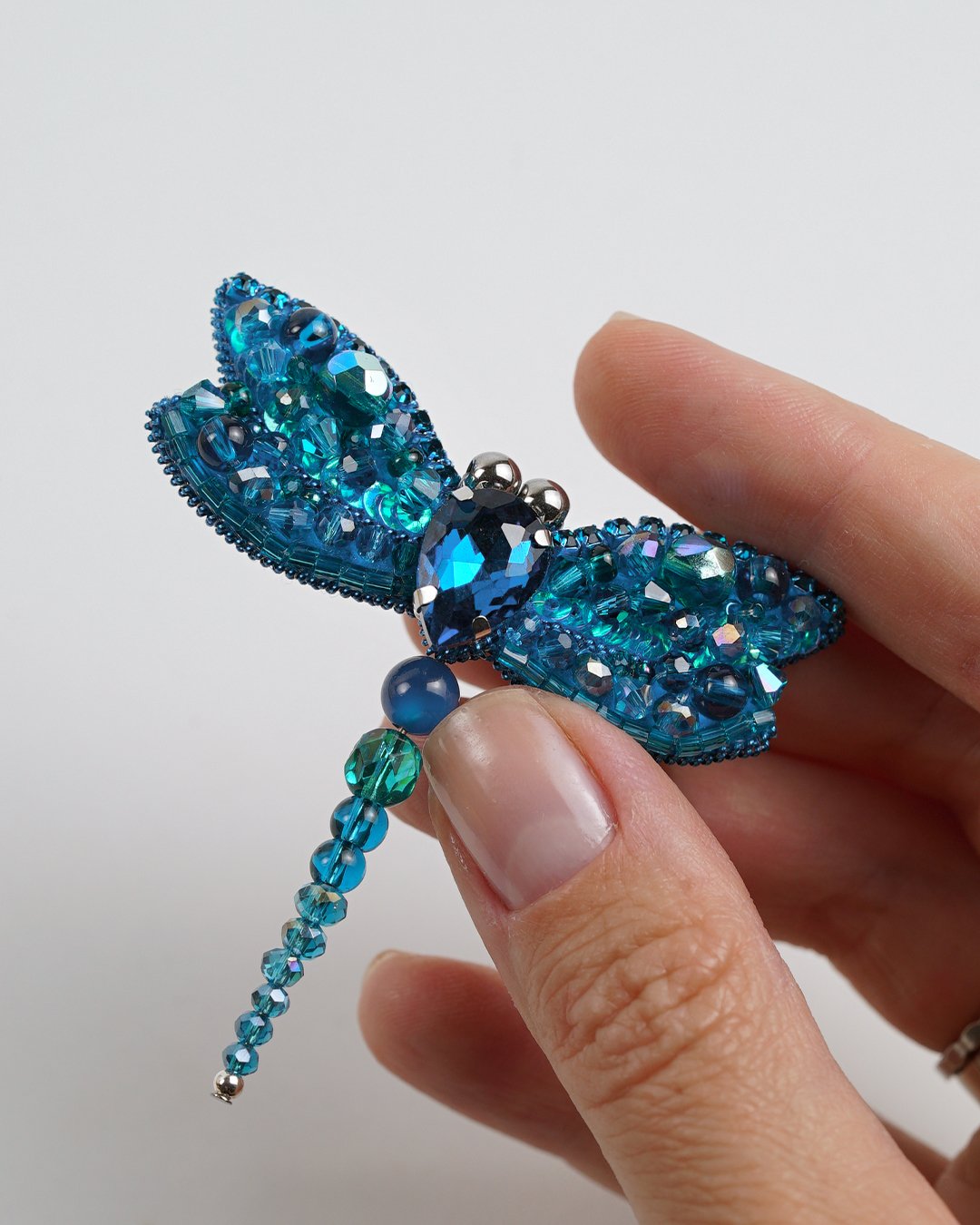 Dragonfly Brooch - Aqua - Image 6
