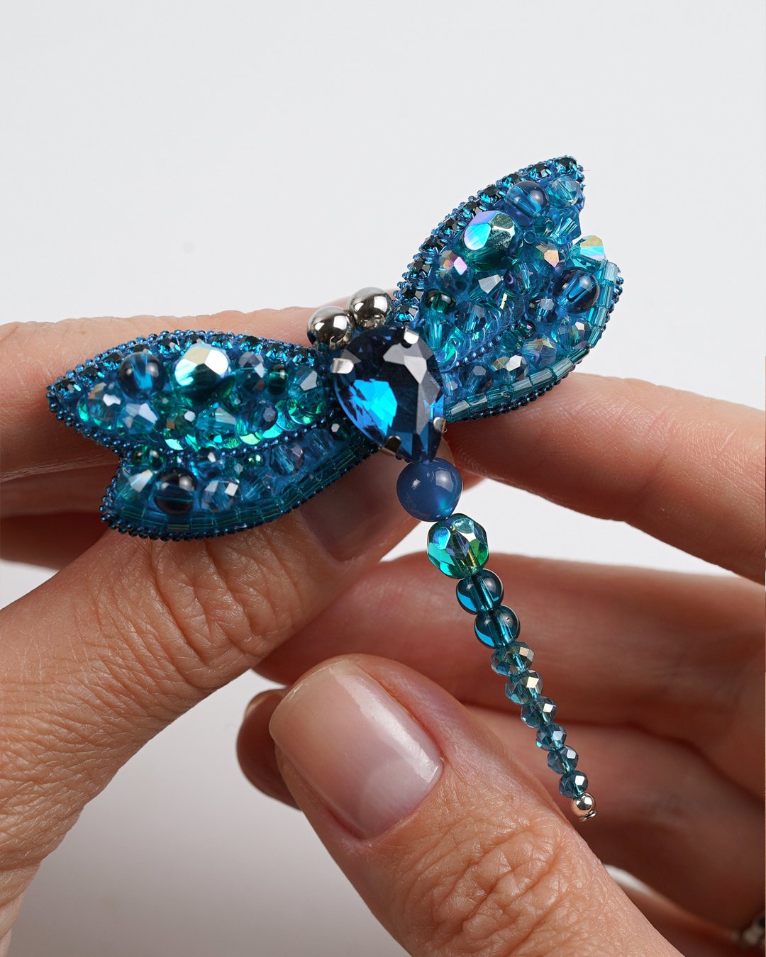 Dragonfly Brooch - Aqua - Image 5