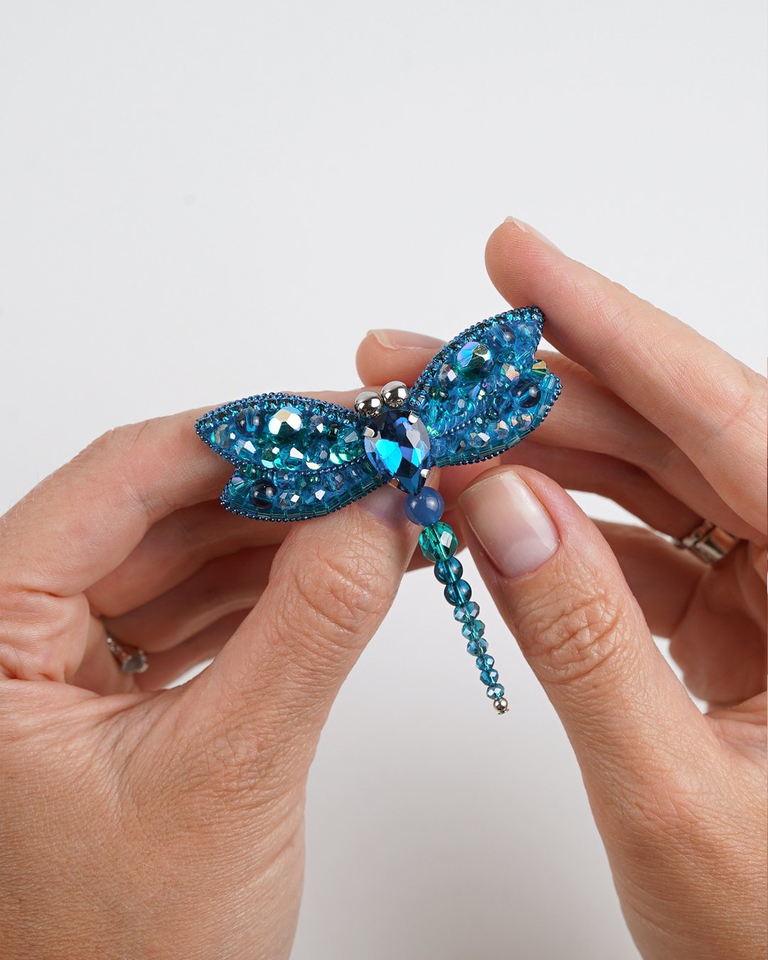 Dragonfly Brooch - Aqua - Image 4