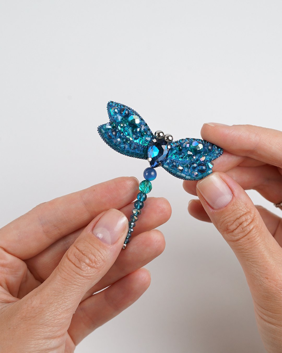 Dragonfly Brooch - Aqua - Image 3