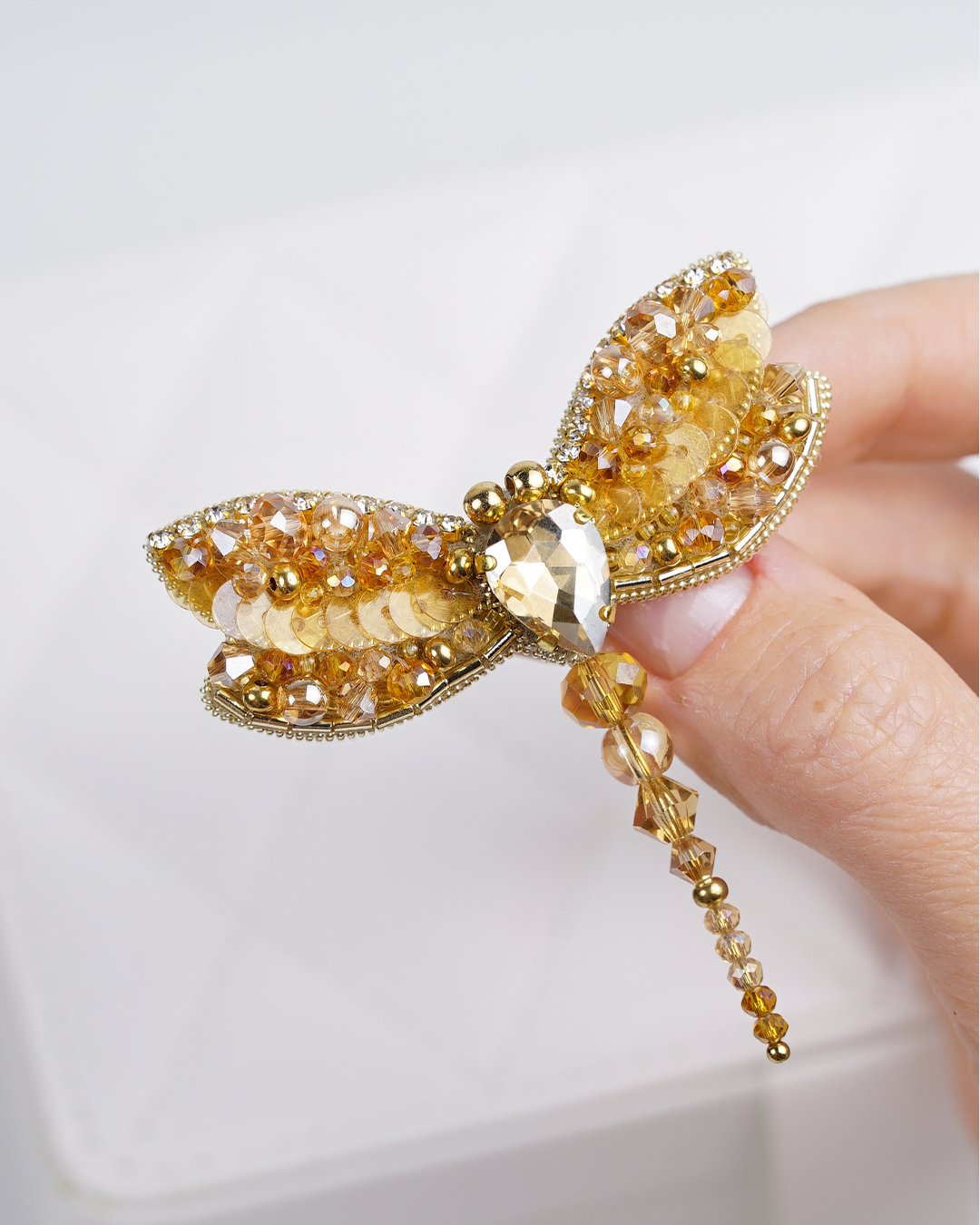 Dragonfly Brooch - Gold - Image 10