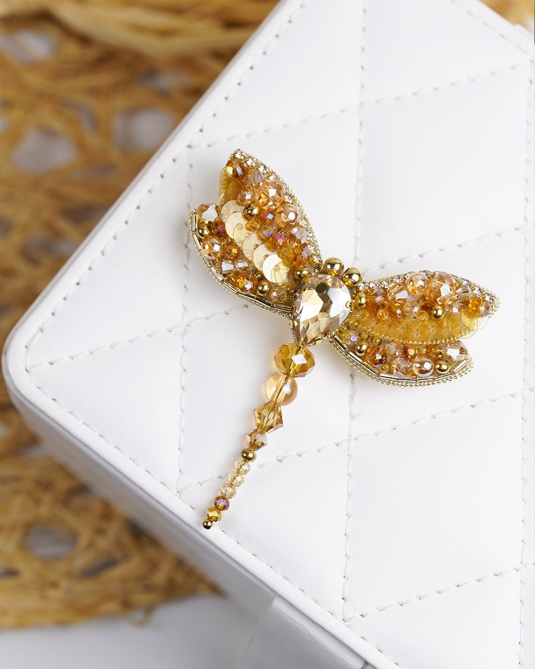 Dragonfly Brooch - Gold - Image 4