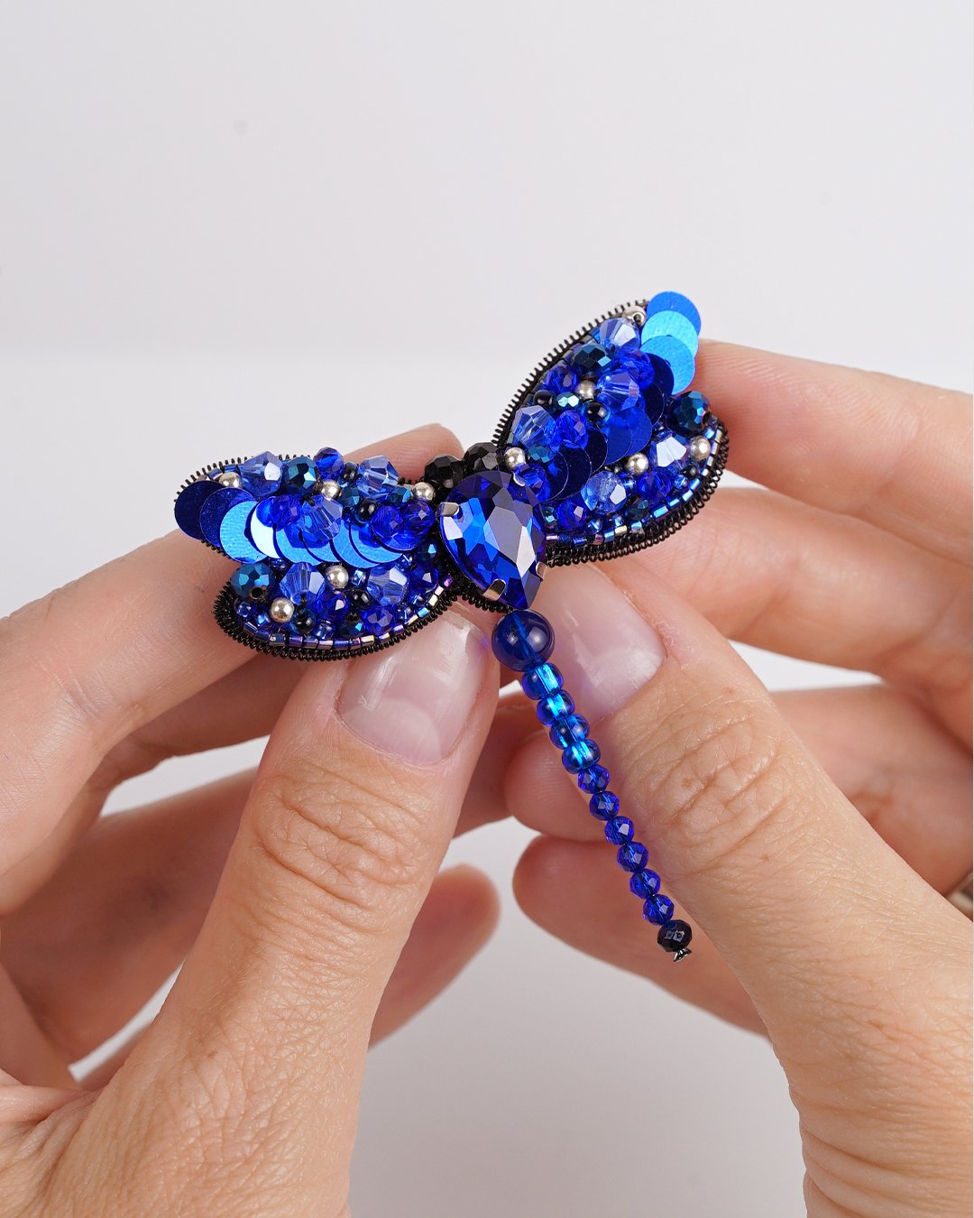 Dragonfly Brooch - Navy - Image 6