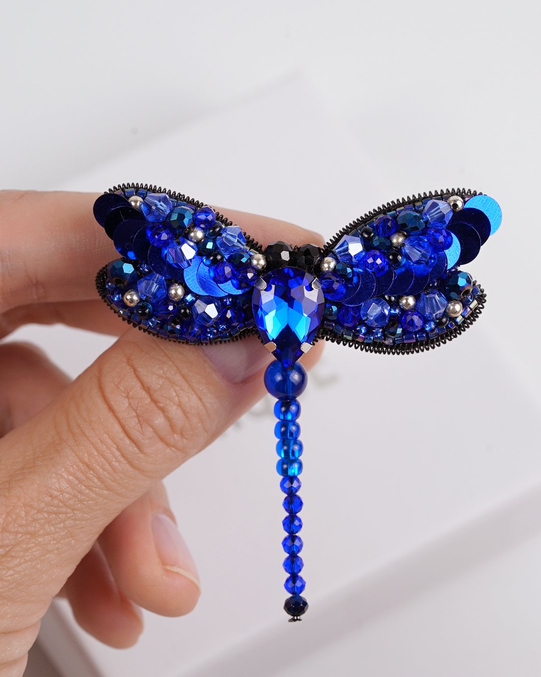 Dragonfly Brooch - Navy - Image 4