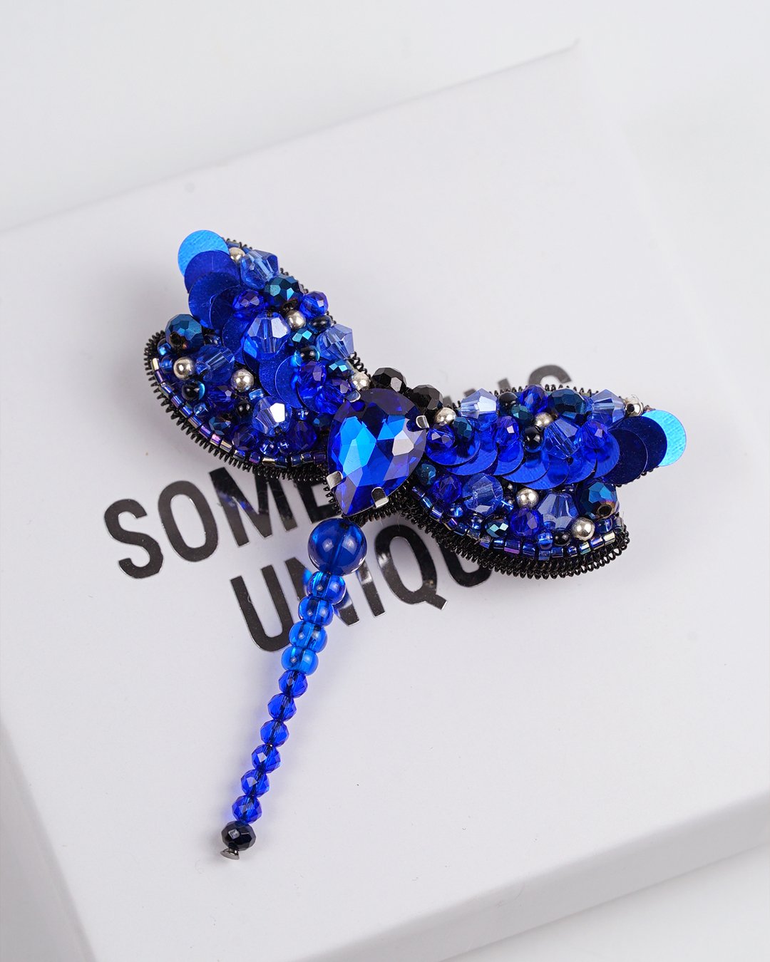 Dragonfly Brooch - Navy - Image 3