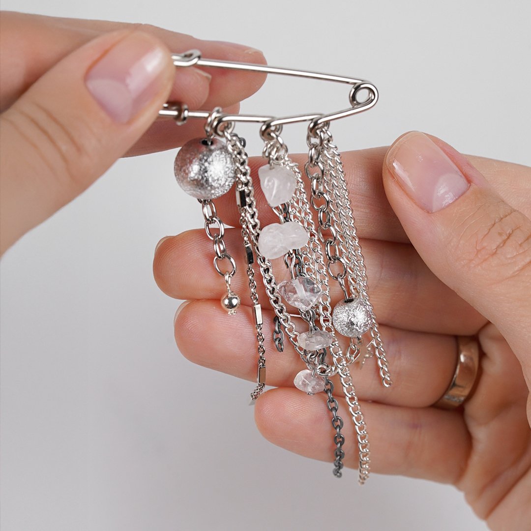 Handmade Silver Chain Pin