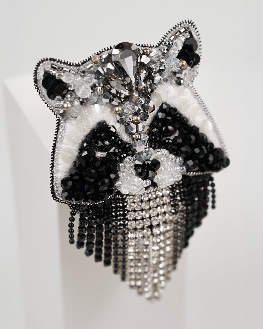 Raccoon Beaded Brooch - Image 14