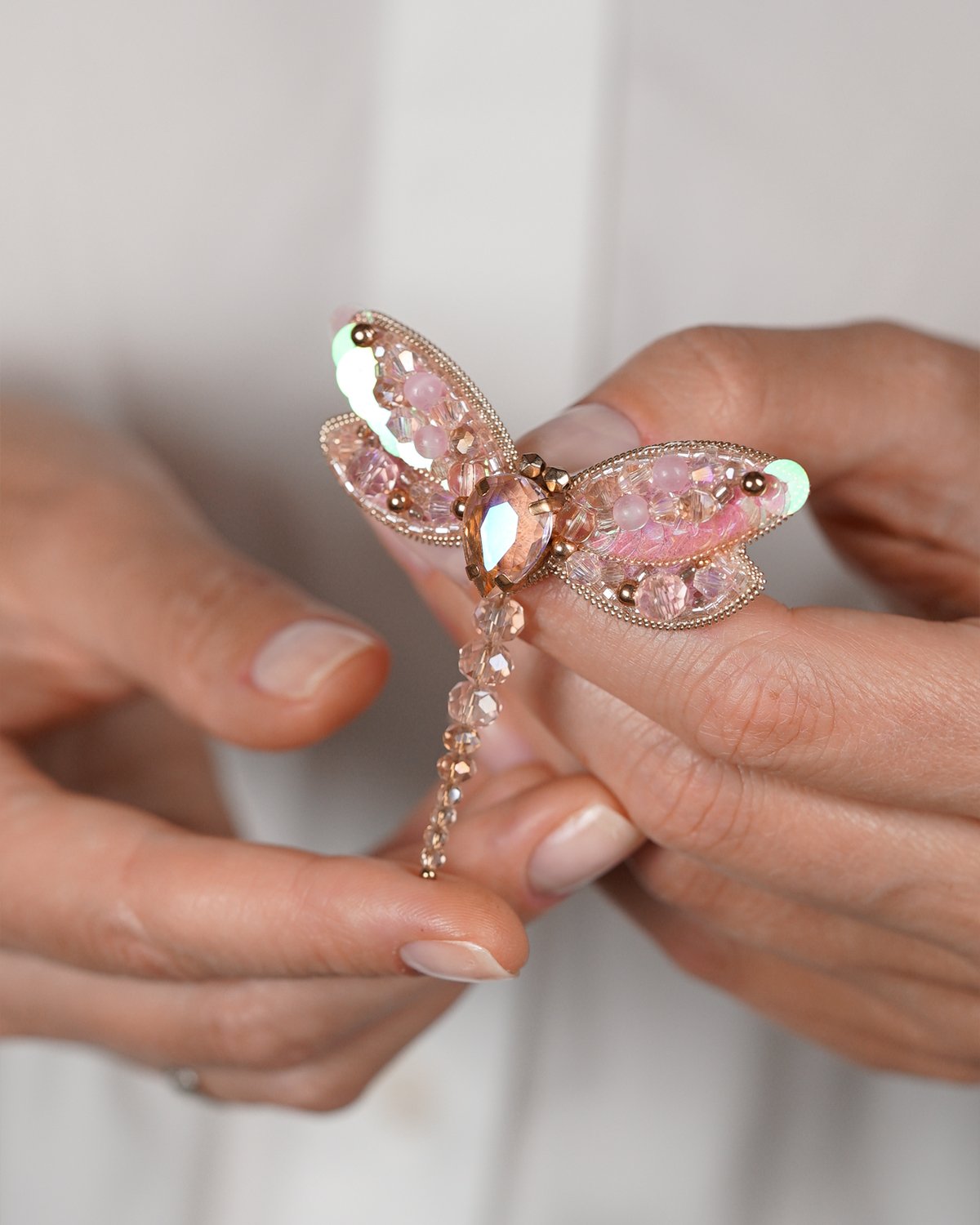 Dragonfly Brooch - Pink - Image 10