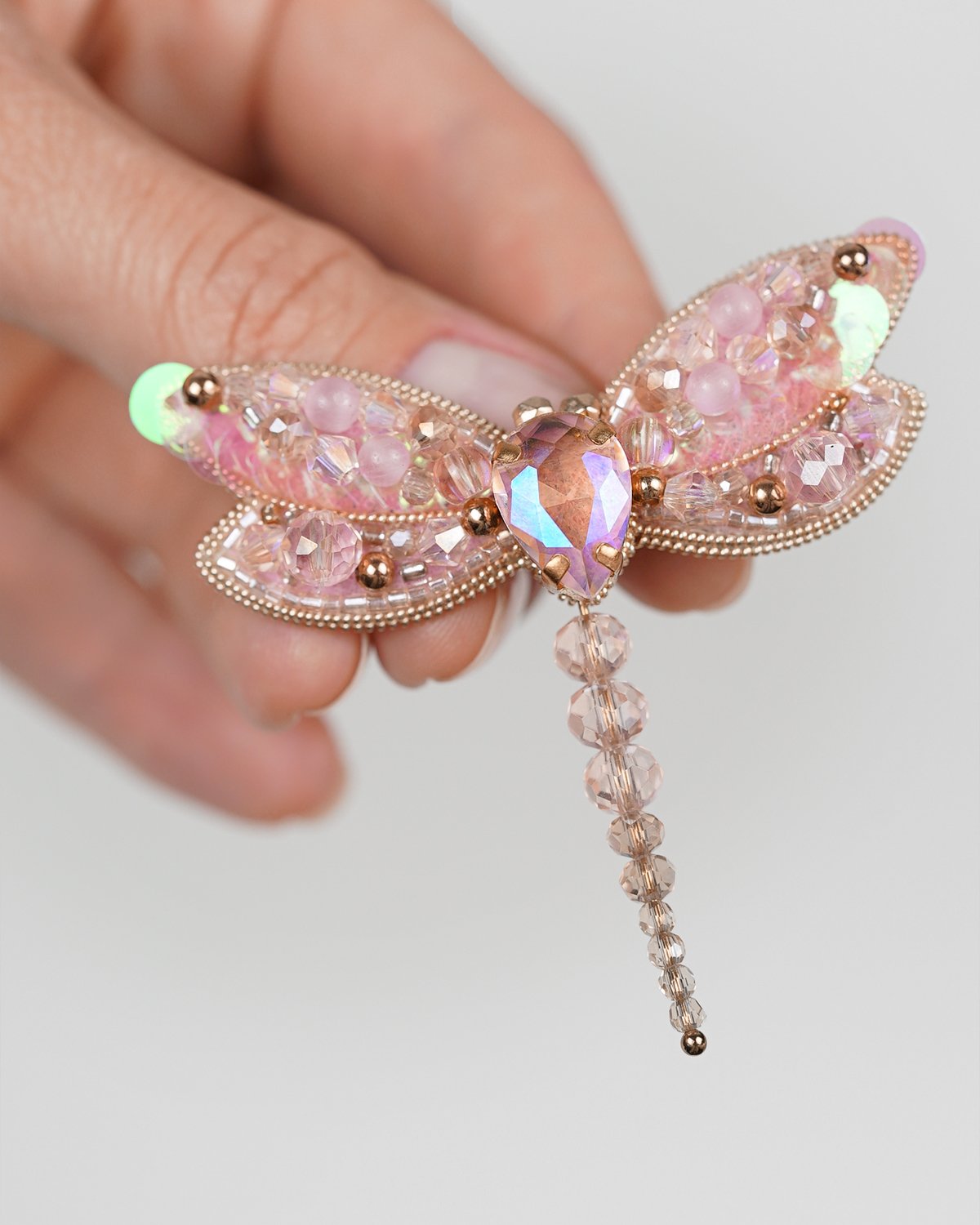 Dragonfly Brooch - Pink - Image 7