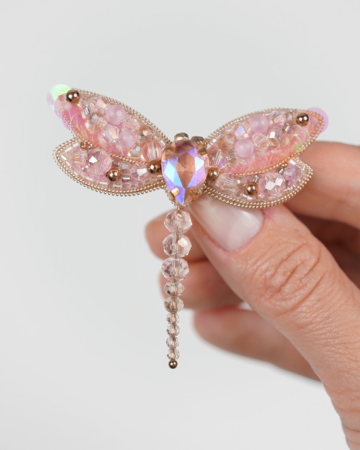 Dragonfly Brooch - Pink - Image 6