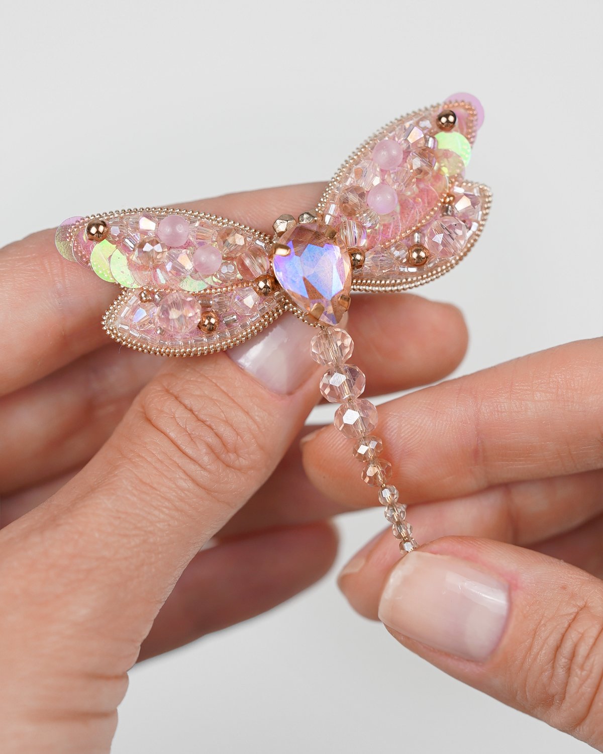 Dragonfly Brooch - Pink - Image 5