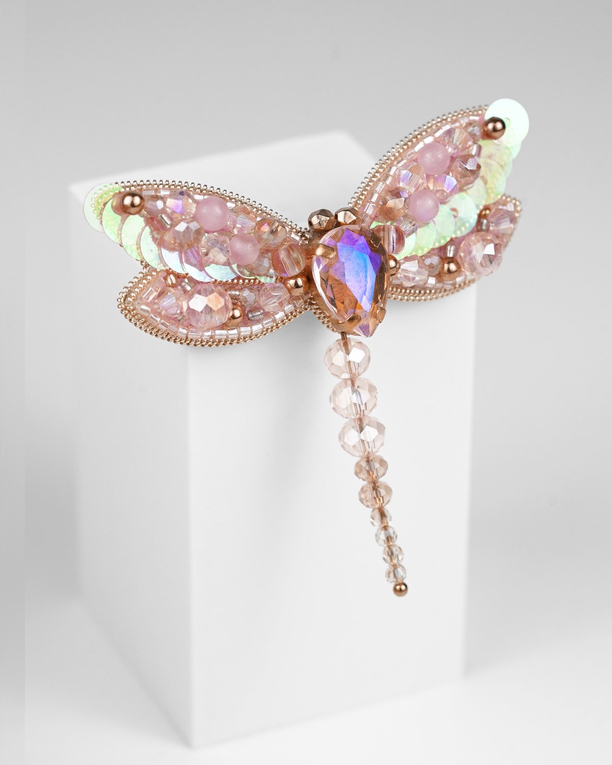 Dragonfly Brooch - Pink - Image 4