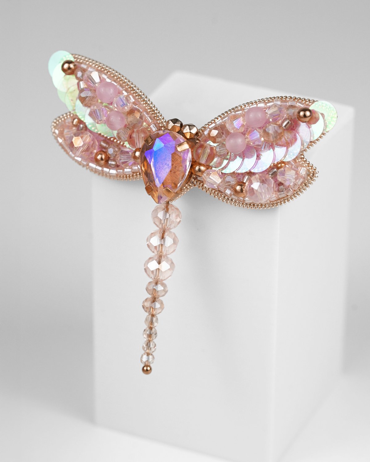 Dragonfly Brooch - Pink - Image 3