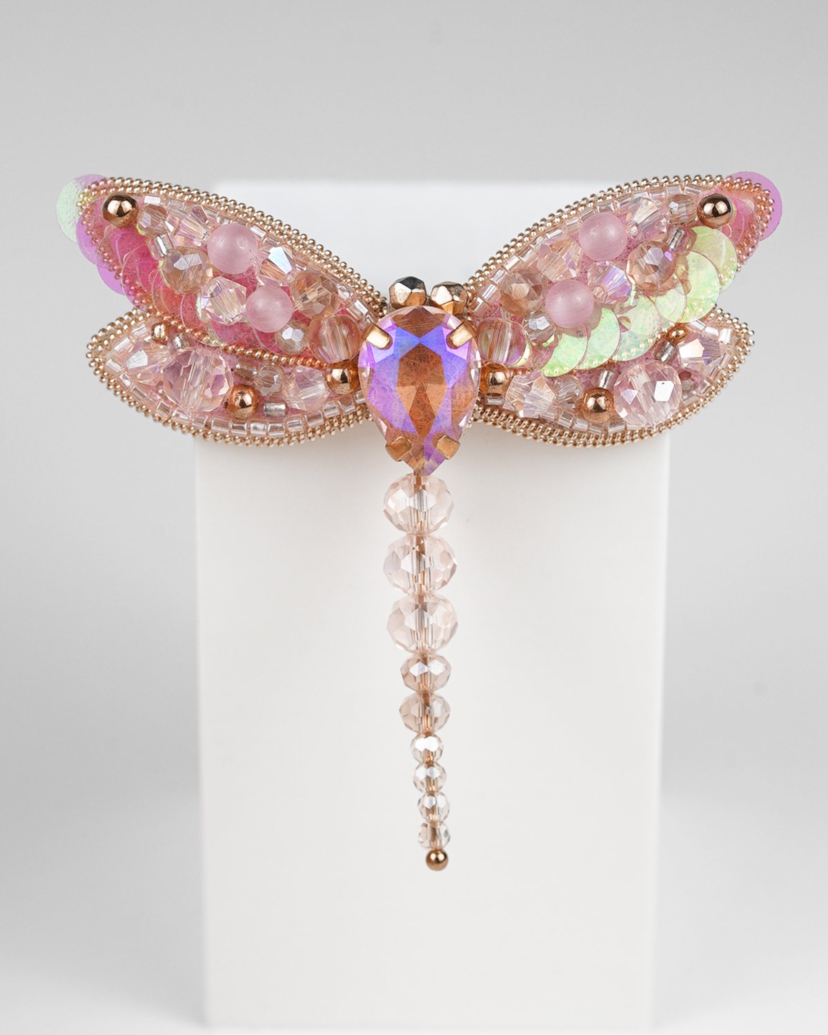 Dragonfly Brooch - Pink - Image 2