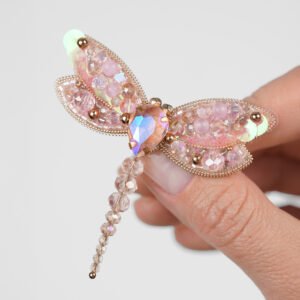 Dragonfly Brooch - Pink