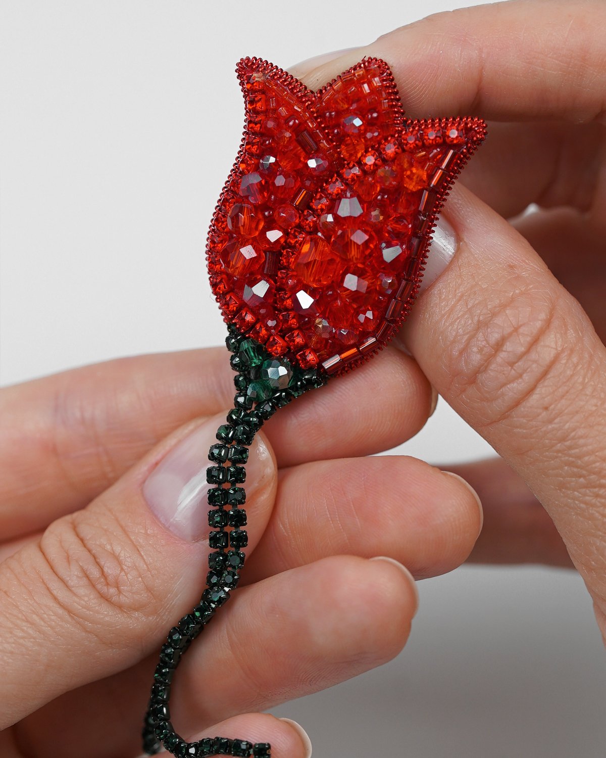 Red Tulip Brooch - Image 11