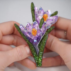 Crocus Flower Brooch