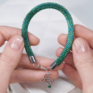 Green Crocheted Bracelet