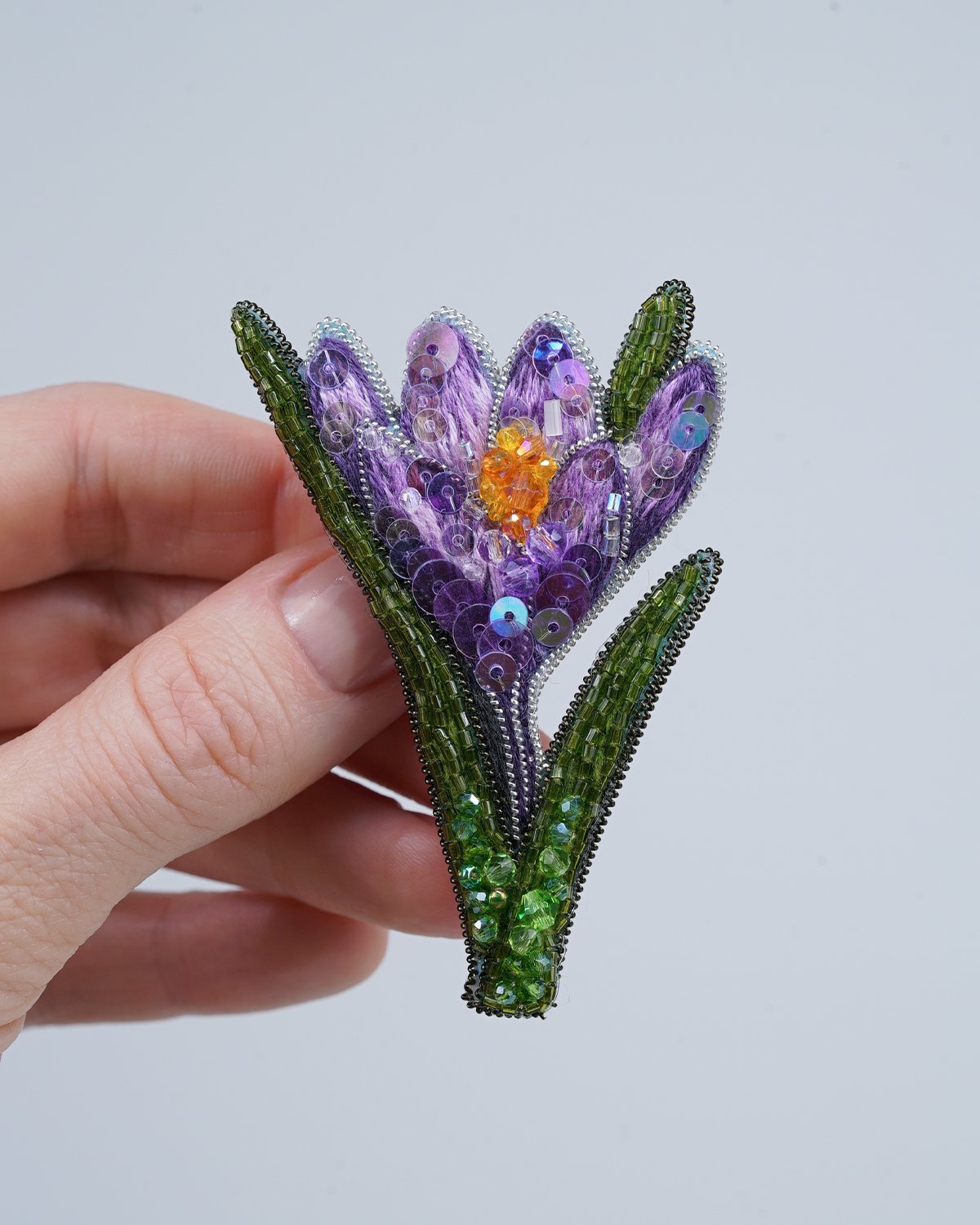 Crocus Flower Brooch - Image 2