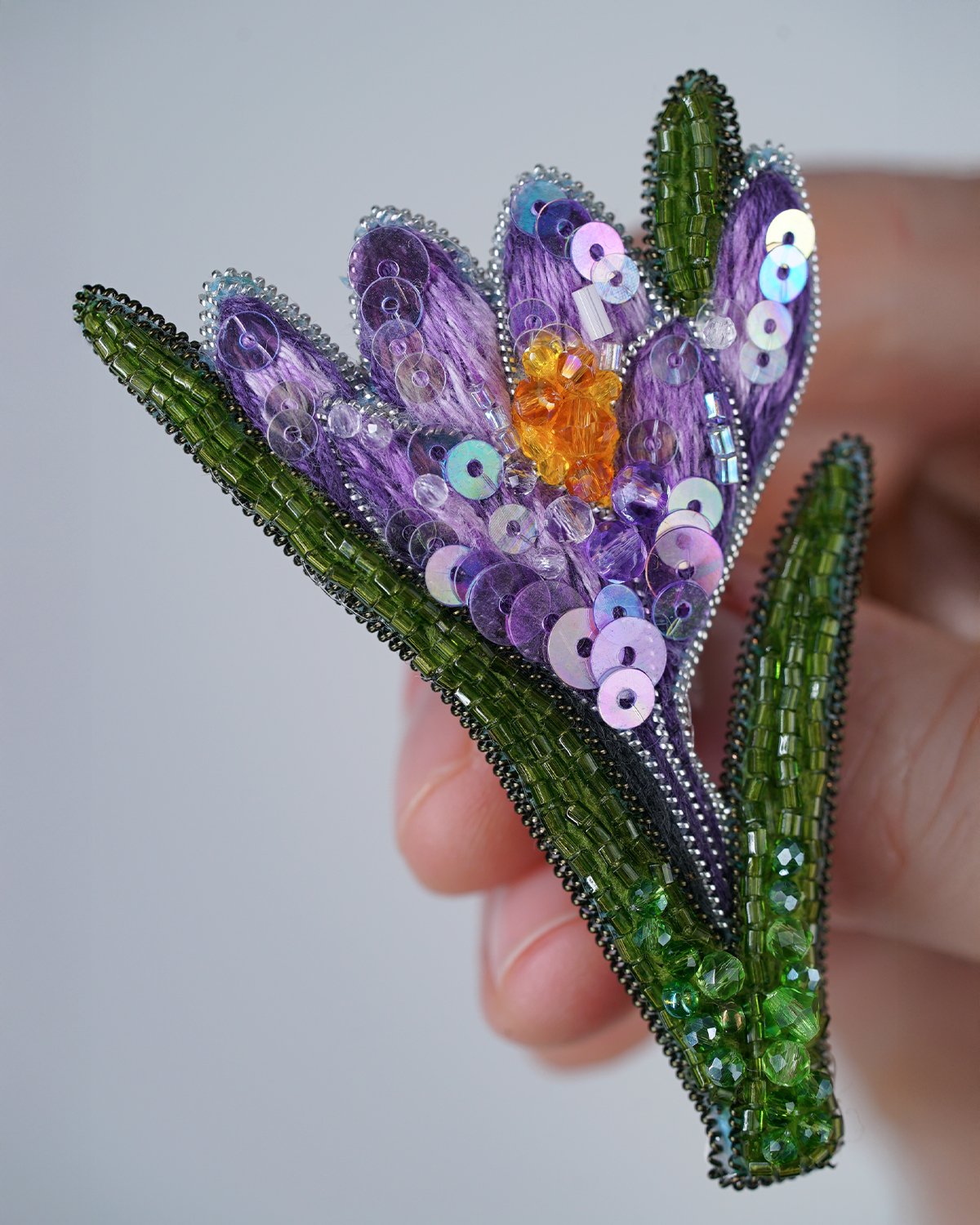 Crocus Flower Brooch - Image 3