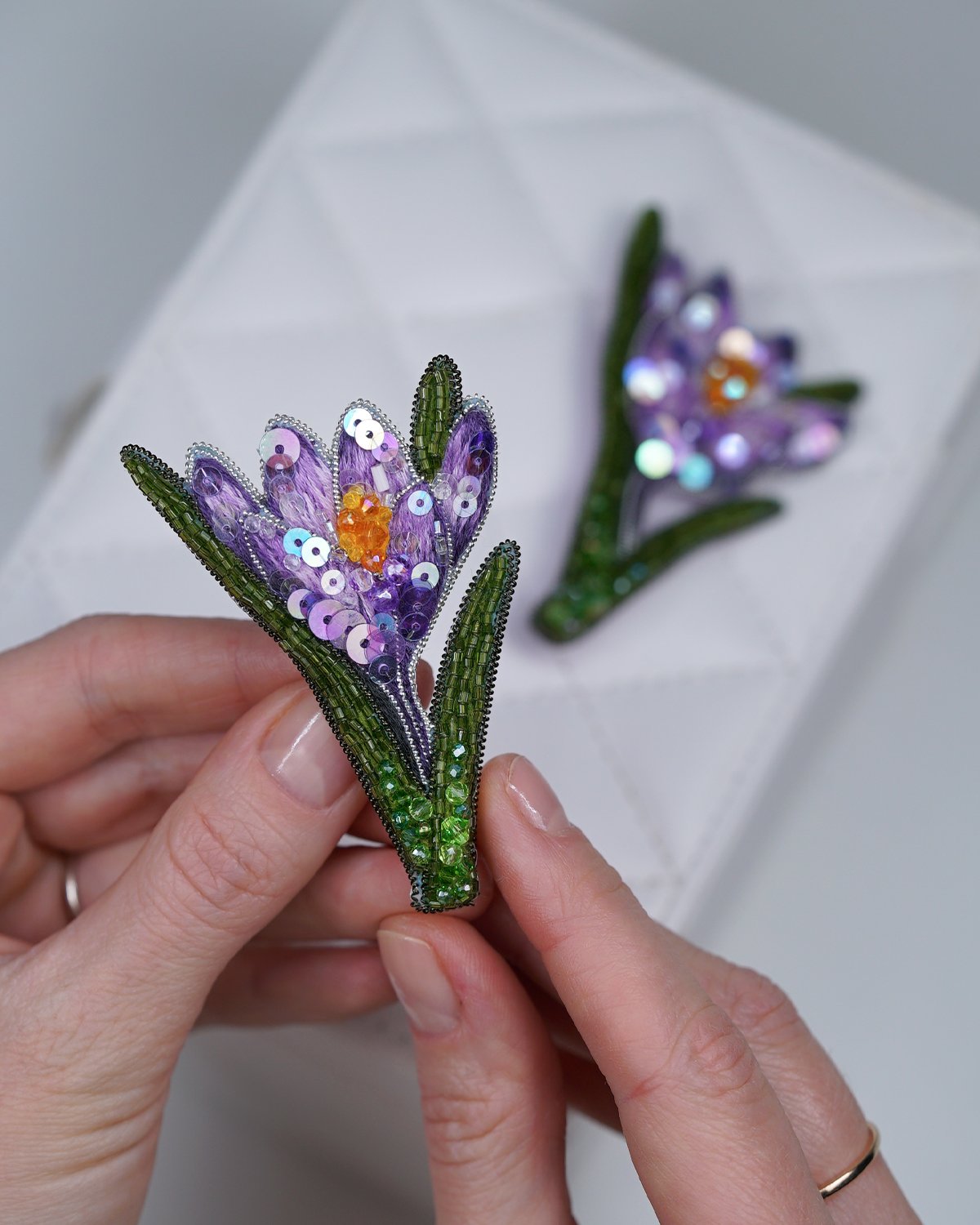 Crocus Flower Brooch - Image 5