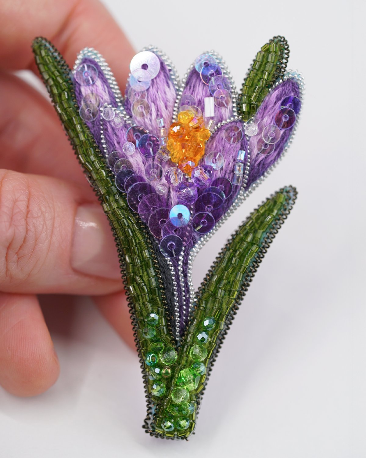 Crocus Flower Brooch - Image 9