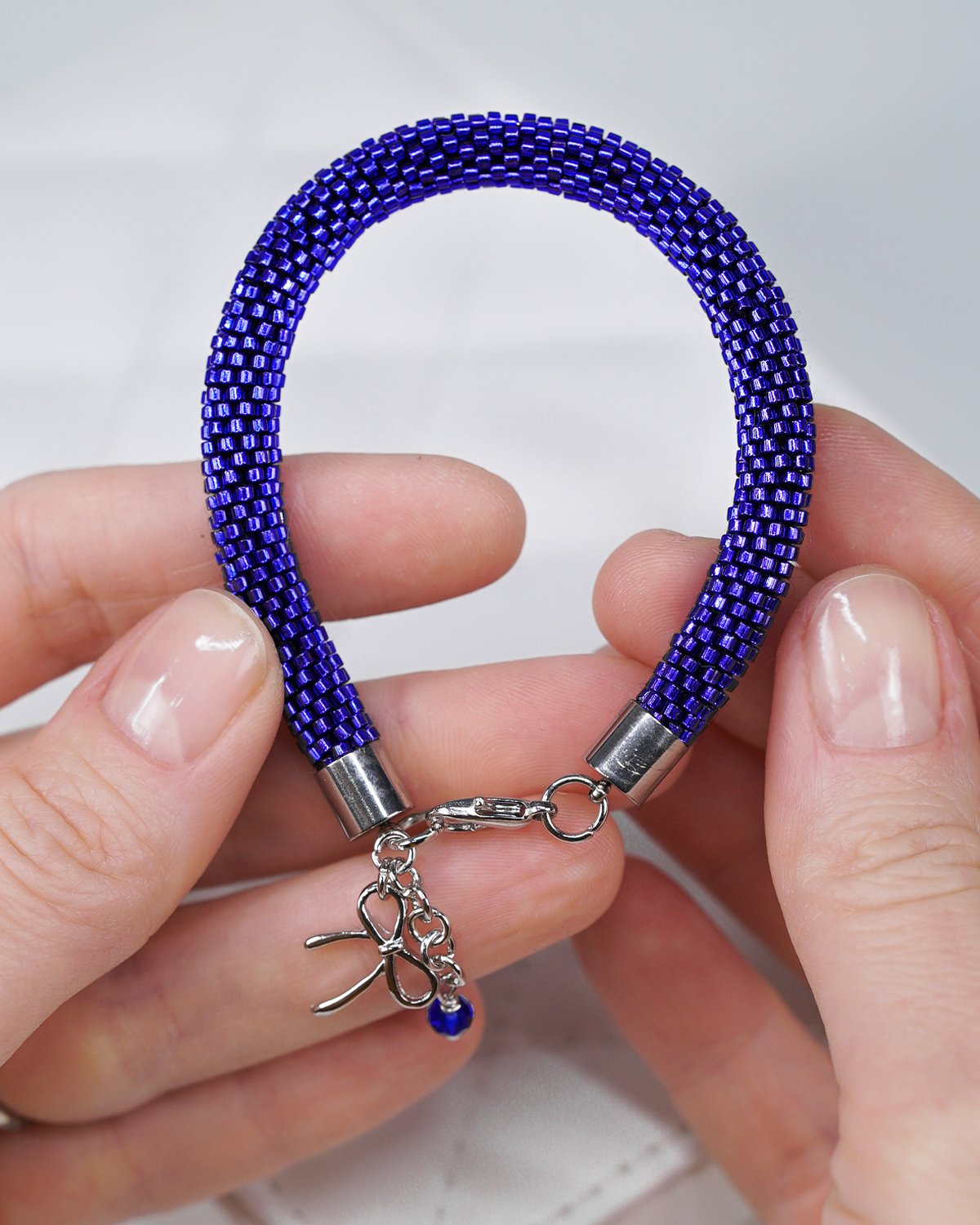 Violet Crocheted Bracelet - Image 2