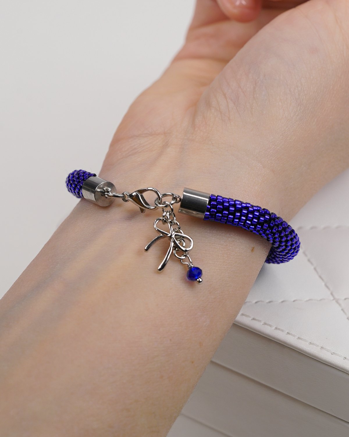 Violet Crocheted Bracelet - Image 6