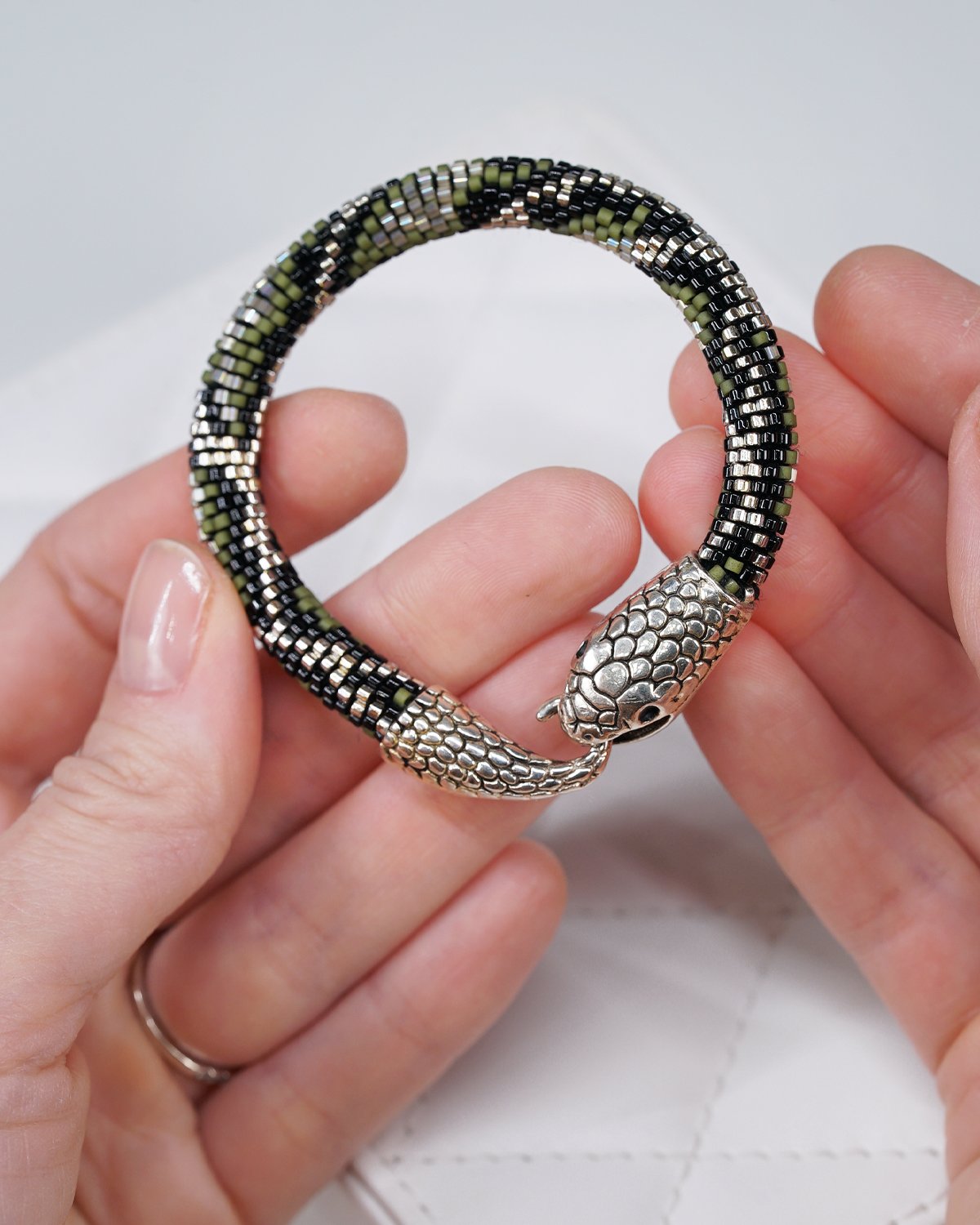 Green Snake Miyuki Bracelet - Image 2