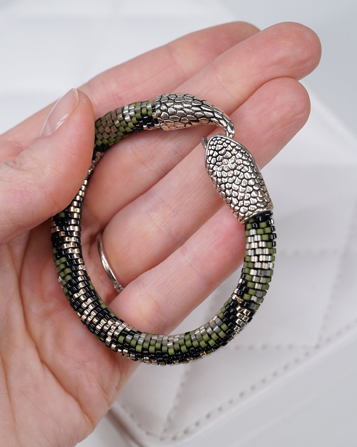 Green Snake Miyuki Bracelet - Image 5
