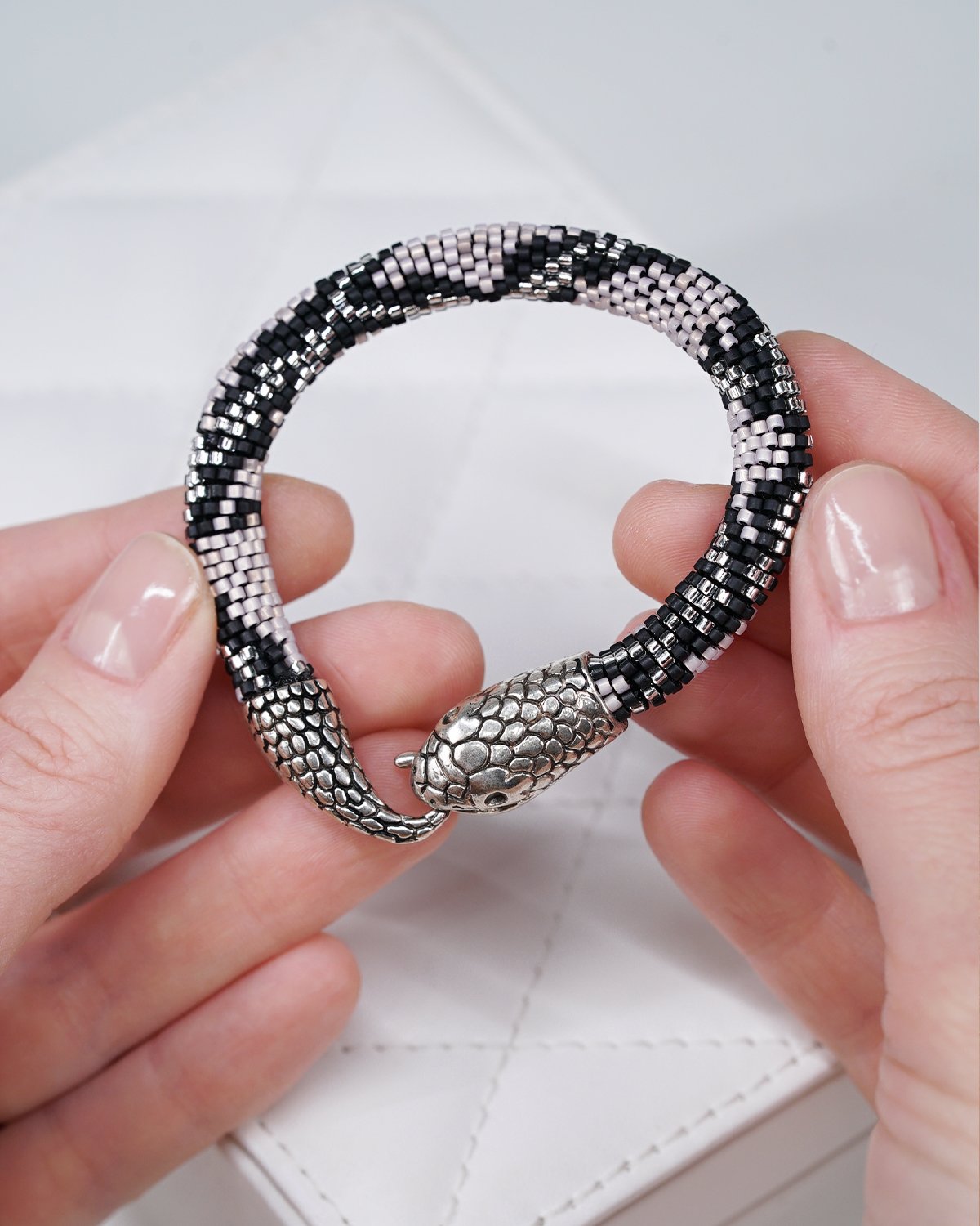 Dusty Pink Snake Bracelet - Image 2