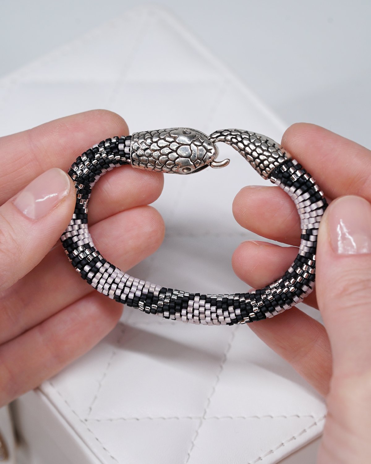 Dusty Pink Snake Bracelet - Image 3