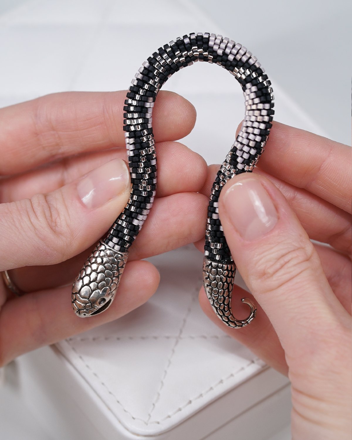 Dusty Pink Snake Bracelet - Image 5