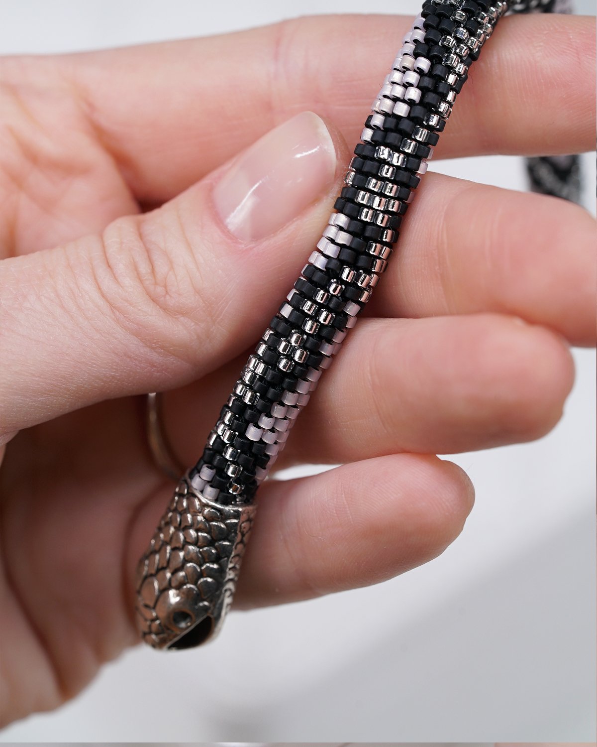 Dusty Pink Snake Bracelet - Image 6