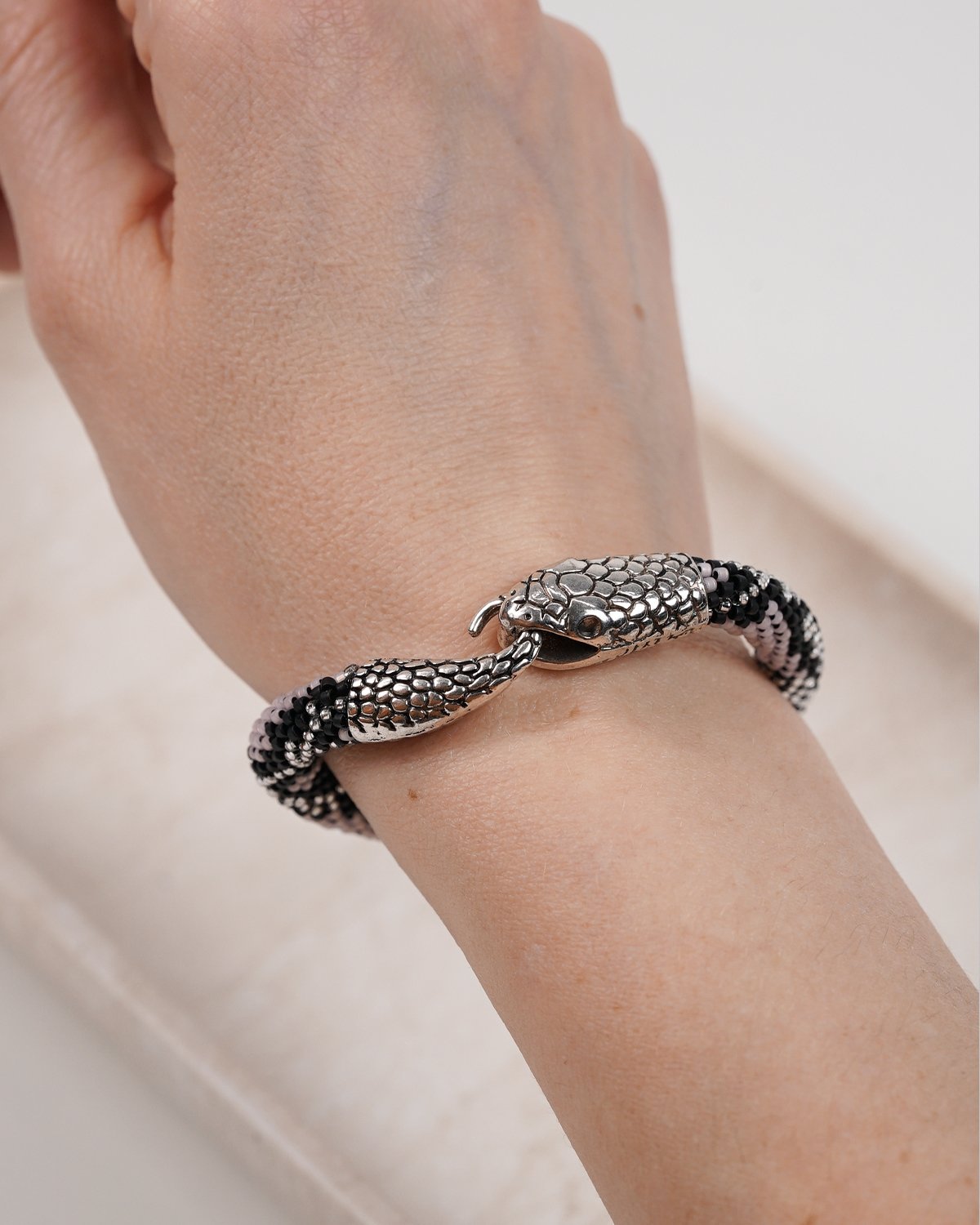 Dusty Pink Snake Bracelet - Image 10
