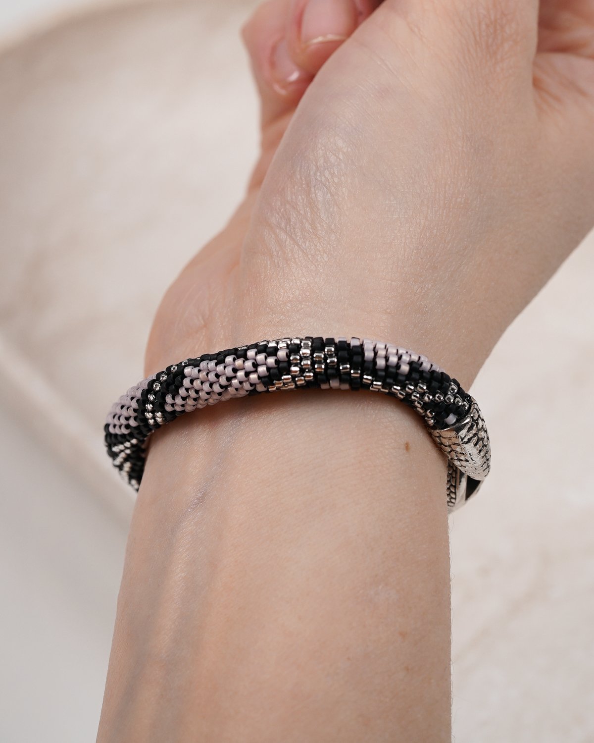 Dusty Pink Snake Bracelet - Image 11